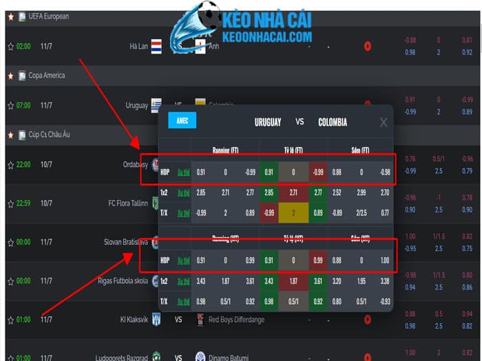 1 keo chau a handicap Kèo châu Á - Handicap