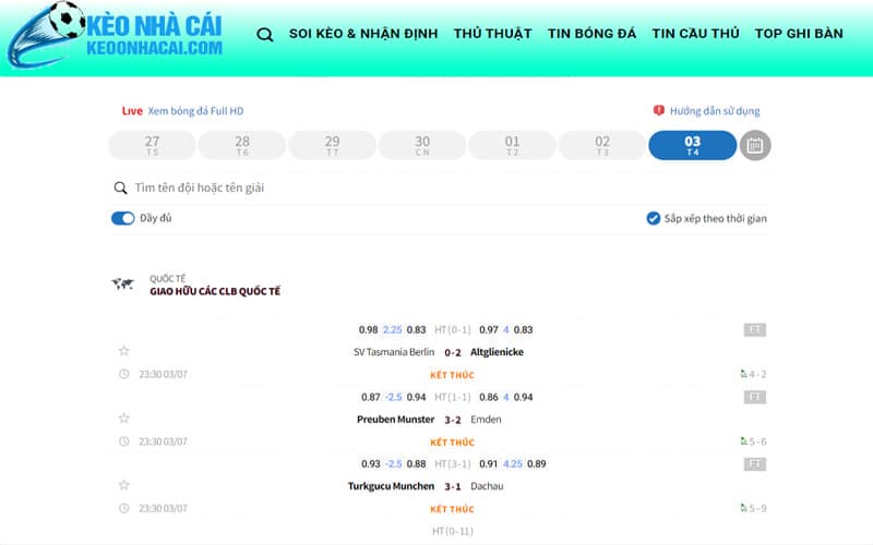 2 chuyen muc KQBD tai keoonhacai Chuyên mục KQBD tại keoonhacai.com